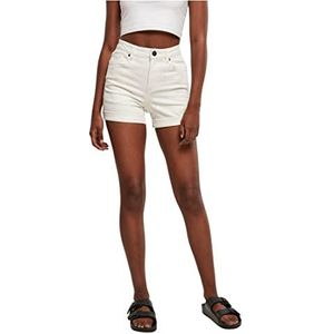 Urban Classics Dames Organic Stretch Denim 5 Pocket Jeans Shorts Offwhite Raw, 27