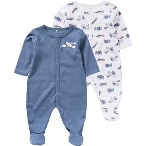 NAME IT Baby pyjama dubbelpak voor jongens, biologisch katoen, bering sea, 56 cm