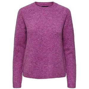 PIECES dames Pullover trui Pcjuliana Ls O-hals Knit Noos Bc, Radiant Orchid, L