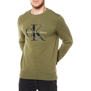 Calvin Klein Jeans Heren Crew Neck HWK True Icon Sweatshirt, groen (Olive Night 362), S