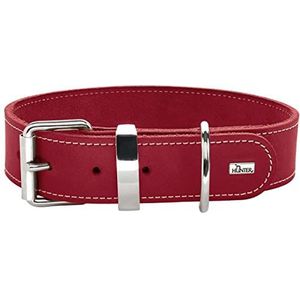 HUNTER AALBORG SPECIAL hondenhalsband, leer, duurzaam, comfortabel, 50 (S-M), rood