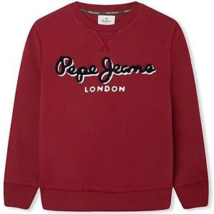 Pepe Jeans Lamonty Crew Sweatshirt jongens,Red (Burnt Red),8 jaar