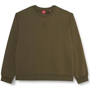 HUGO Classic Crew Sweatshirt voor dames, Dark Green305, L