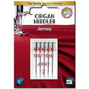 Organ Needles 5205070BL machinenaalden, zilver, 70/10 formaat, 5 cijfers