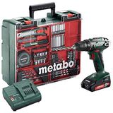 METABO BS 18 set (602207880) draadloze boor/driver, 18V 2x2Ah Li-Power; SC 30-oplader (220-240V/50-60Hz); plastic draagtas; mobiel werkstation.