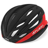 Giro Unisex - volwassenen Syntax fietshelm Road, mat zwart/helder rood, S (51-55cm)