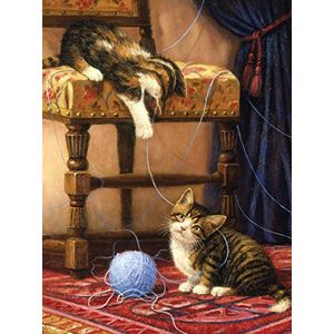 Royal & Langnickel 11 x 15 inch speelse kittens voorgedrukte verf op nummer schilderij Set
