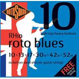 Rotosound snaren voor elektrische gitaar Roto vernikkeld BLUES RH10 Licht/Zwaar 10-52