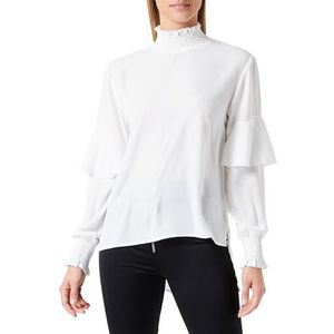 ALARY Dames blouseshirt 15307643-AL01, wolwit, S, wolwit, S