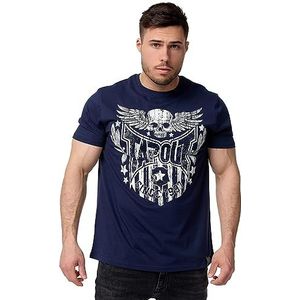 TAPOUT Heren T-Shirt Normale Pasvorm Westlake Navy/White L, 940012, navy/wit, L, 940012