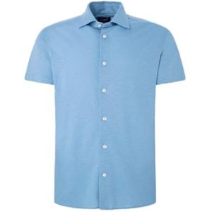 Hackett London Heren Heritage Field Jacket Shirt, Blauw (Chambray Blue), L, Blauw (Chambray Blue), L