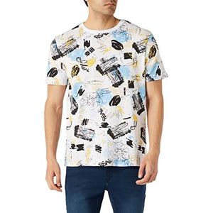 Koton Heren Bedrucktes T-Shirt Baumwolle, Weiß (14f), M, Weiß (14f), M