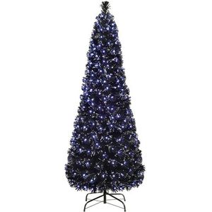 WeRChristmas Kerstboom met 185 lampen, glasvezel, blauw, wit, 1,5 m