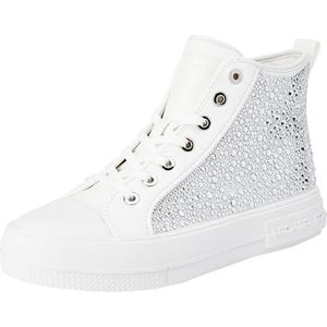 Michael Kors Evy High Top Damessneakers, Optiek Wit, 36.5 EU