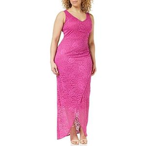 Gina Bacconi Vrouwen Stretch Lace Wrap Rok Maxi Jurk Cocktail, Rose, 8, Roos, 34