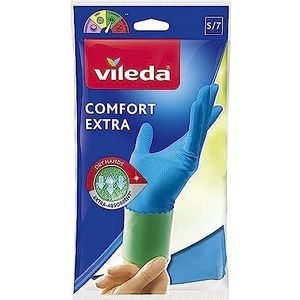 Vileda Comfort & Care rubberen handschoenen met kamille lotion maat S, 1 paar