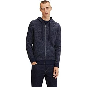 TOM TAILOR Mannen Sweatjack met strepen 1033588, 27914 - Navy Offwhite Inject Stripe, S