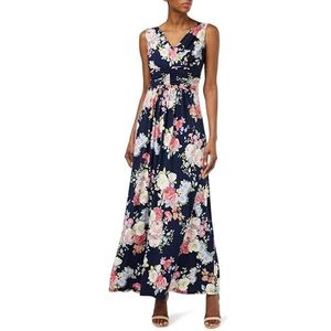 Gina Bacconi Maxi-jurk voor dames, jersey, cocktailjurk, marine/Roze, 34