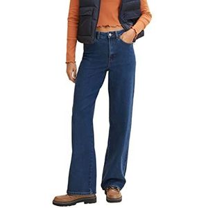 TOM TAILOR Denim Dames Jeans met omslag 1032726, 10120 - Used Dark Stone Blue Denim, XL