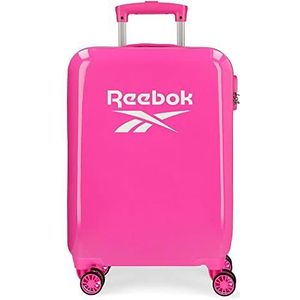 Reebok Maveryck cabinekoffer roze 38 x 55 x 20 cm, stijf ABS, zijdelingse combinatiesluiting, 34 l, 2,86 kg, 4 dubbele wielen, handbagage, Roze, Maleta, cabinekoffer