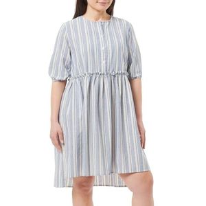 paino Damesjurk 10407685-PA01, BLAUW Wit, L, blauw-wit, L