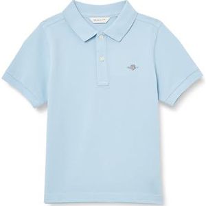 GANT Unisex Shield Ss Pique poloshirt voor kinderen, Blue Dawn, 92