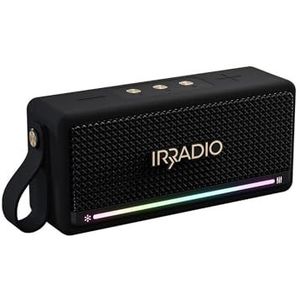IRRADIO IR-M5 Classic, krachtige draagbare luidspreker, dubbele 50 mm driver, passieve subwoofer, 20 W vermogen, gebalanceerd geluid, RGB LED-verlichting, IPX7 waterdichtheid, functie