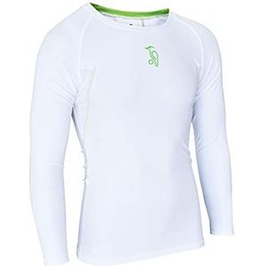 Kookaburra Unisex KB Compression Power Cricket Skin Fit Top, Wit, Klein