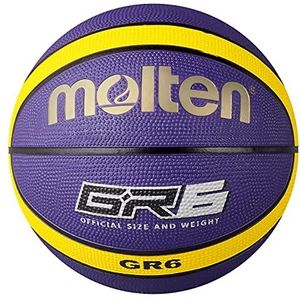 Molten Youth Molten BGR-VY rubberen basketbal, paars/geel, maat 6