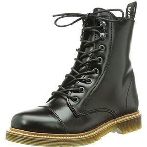 Bronx BX 571 dames halfhoge schacht laarzen, Zwart Black01, 37 EU