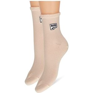 PUMA Mesh Short Sock voor dames, perzik combi, 35 EU