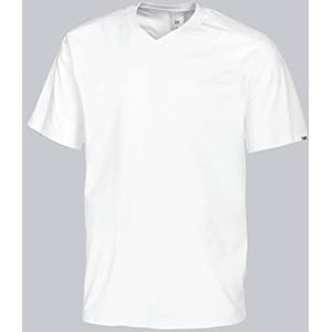 BP 1618-171-21-4XL Unisex T-shirt, 1/2 mouwen, V-hals, lengte 70 cm, 180,00 g/m2 stofmengsel, wit, 4XL