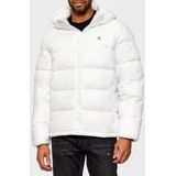 Calvin Klein Jeans - LS Nylon ZIP OFF HOO Lv 04Rc 518G - Gewatteerd Pufferjack - Wit