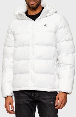 Calvin Klein Jeans - LS Nylon ZIP OFF HOO Lv 04Rc 518G - Gewatteerd Pufferjack - Wit