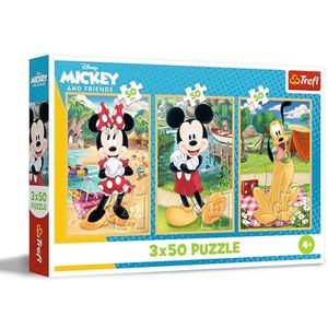 Trefl - Set 3-in-1 - Puzzels - Disney - 50 Stukjes - Natuurlijke Materialen