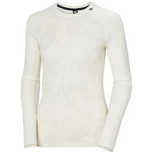 Helly Hansen Dames W LIFA Merino Midw Gra Crew, Off White Rosemaling, M