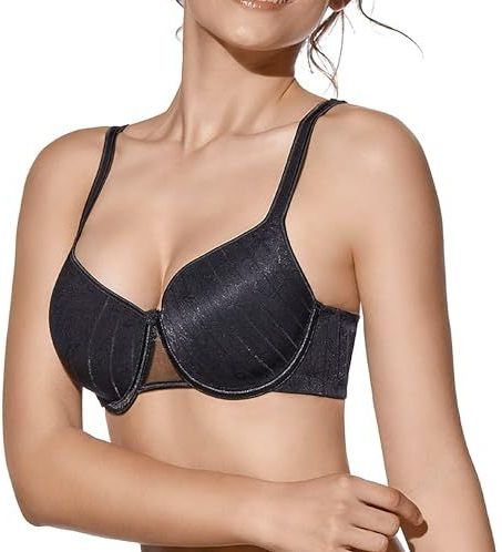 Selene Dames Vanessa Foam Cup BH met beugel, Zwart, 75C