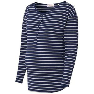 ESPRIT Maternity Dames Nursing Lange Mouw Stripe T-shirt, donkerblauw - 405, XL