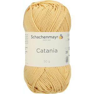 Schachenmayr Catania 9801210-00206 - Handbreigaren, haakgaren, 100% katoen, honing (11,5 x 5,2 x 6 cm)