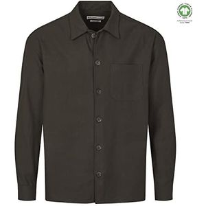 BY GARMENT MAKERS Sustainable; obviously! Unisex Storm Plain Overshirt Shirt, Peat, L