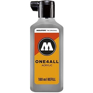 Molotow ONE4ALL Acrylverf Navulling, voor Molotow ONE4ALL Paint Marker, Cool Grey Pastel, 180ml Fles, 1 Elk (692.203)
