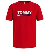 Tommy Jeans T-shirt voor heren, rood (Deep Crimson), S