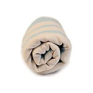 Bonamaison 100% katoenen peshtemal, Turkse handdoek, Fouta Peshtemal hamamdoek, strand- en badhanddoek, lichtgewicht, zacht en absorberend, 90x180 cm