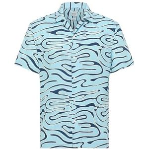 MUSTANG Klassiek Layton overhemd voor heren, Waterprint Aop 12581, 3XL