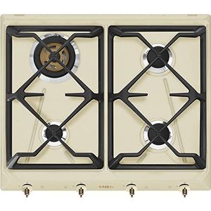 SMEG - SRV864POGH - Gaskookplaat - Cream - Aardgas - 4 Kookzones