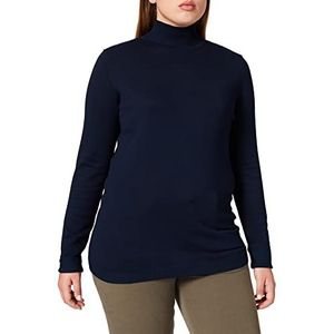 Minus Dames Lana Roll Neck Knit Pullover, Black Iris Solid, M