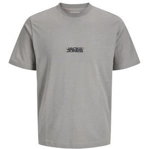 JACK&JONES - JCOSAGO LOGO SLUB TEE - T-shirt - Lichtgrijs - Katoen