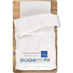 LINEA by Böhmerwald Allnights, behaaglijk dekbed, warm, 155 x 220, 100% nieuwe veren en dons, geschikt voor mensen met allergieën, wasbaar tot 60 °C, in Duitsland geproduceerd