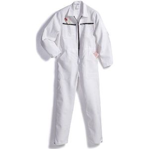 BP Coverall 1416-010-13, 100% Katoen Wit, Maat 114-118