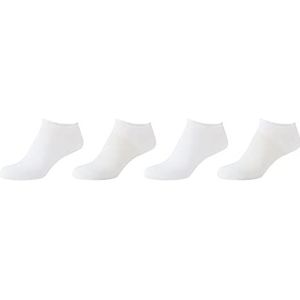s.Oliver Socks Dames Online Women Organic Gestreept Roll Minisneaker pak van 4 sokken, wit, 35/38, wit, 35 EU